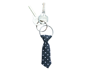 Black Miniature Tie Keychain