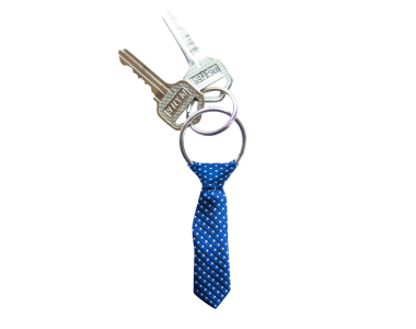 Blue Miniature Tie Keychain